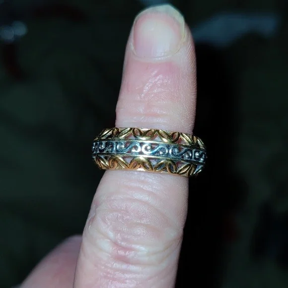 925 unique ring sz 7 with beautiful untested bracelet - Picture 3 of 3